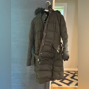 Zara Black Winter Jacket with Hood